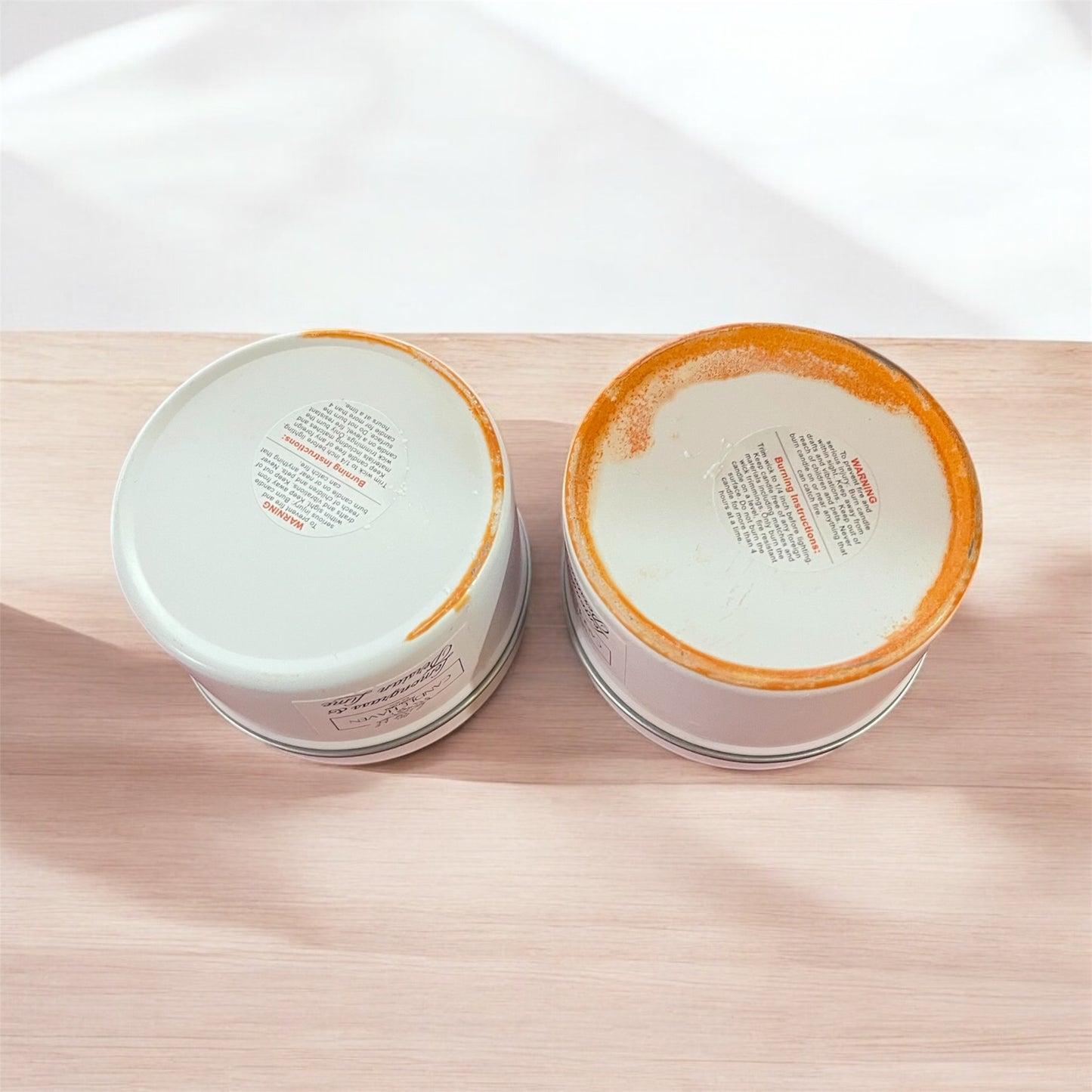 2x available - 120ML tin candles - Lemongrass & Persian lime - marked tins