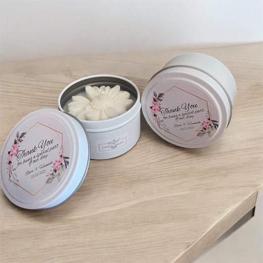 White candle tin 120ML