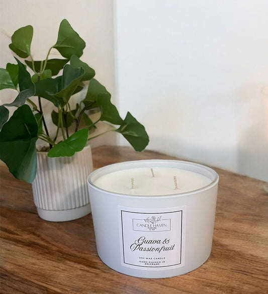 XL 3 wick white candle 750ML