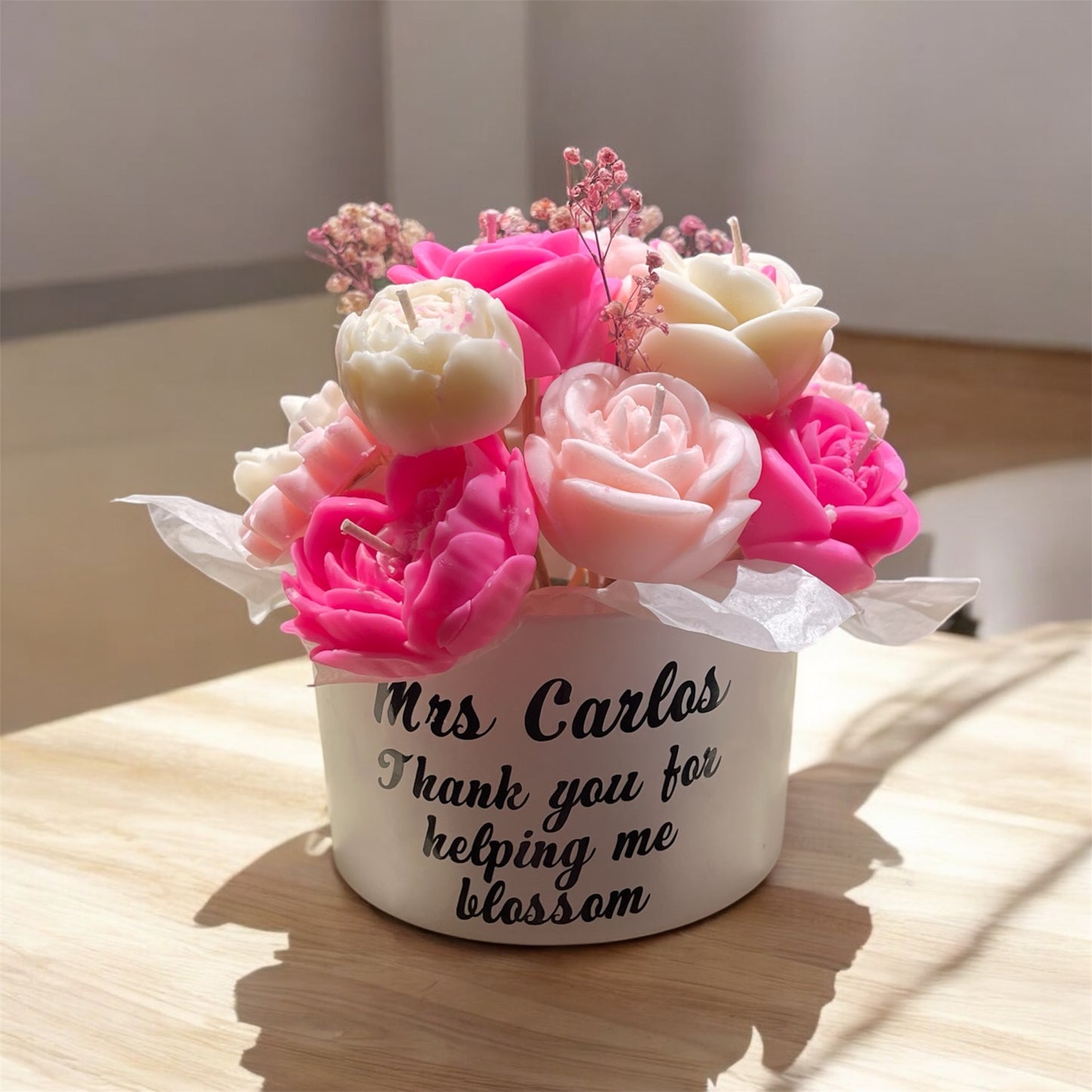 Large candle flower bouquet