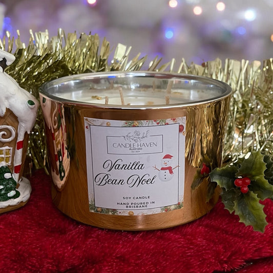 Christmas rose gold 750ML candle