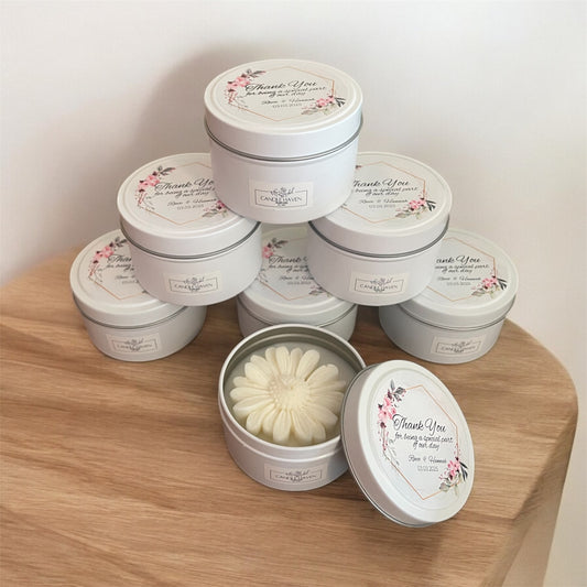 Event candles with personalised label