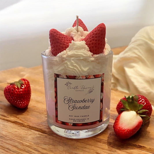 Dessert candle 600g - Strawberry Sundae
