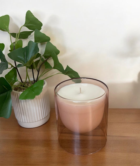 Pink tear drop 350ML candle