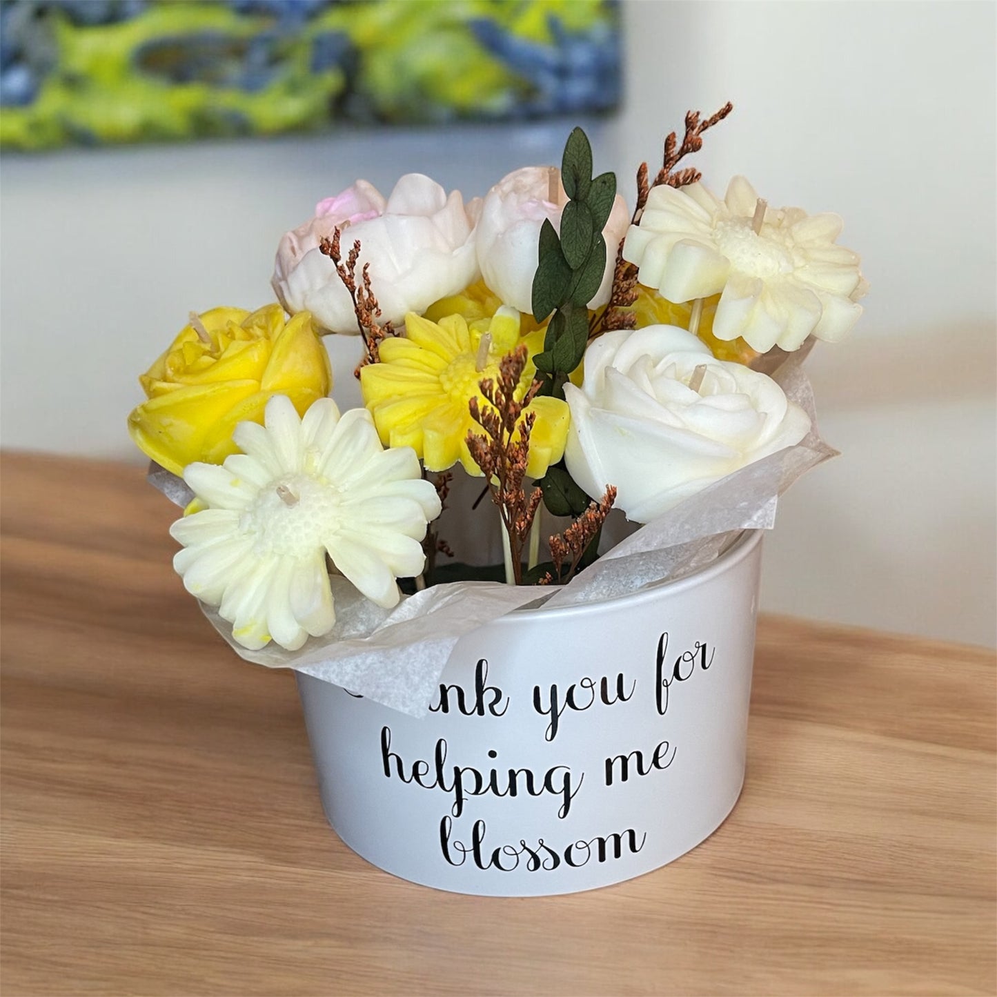 Large candle flower bouquet